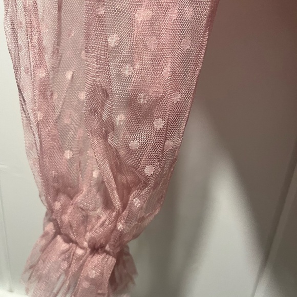 Simple Pink Ruffled Wedding Dress - Picture 9 of 10